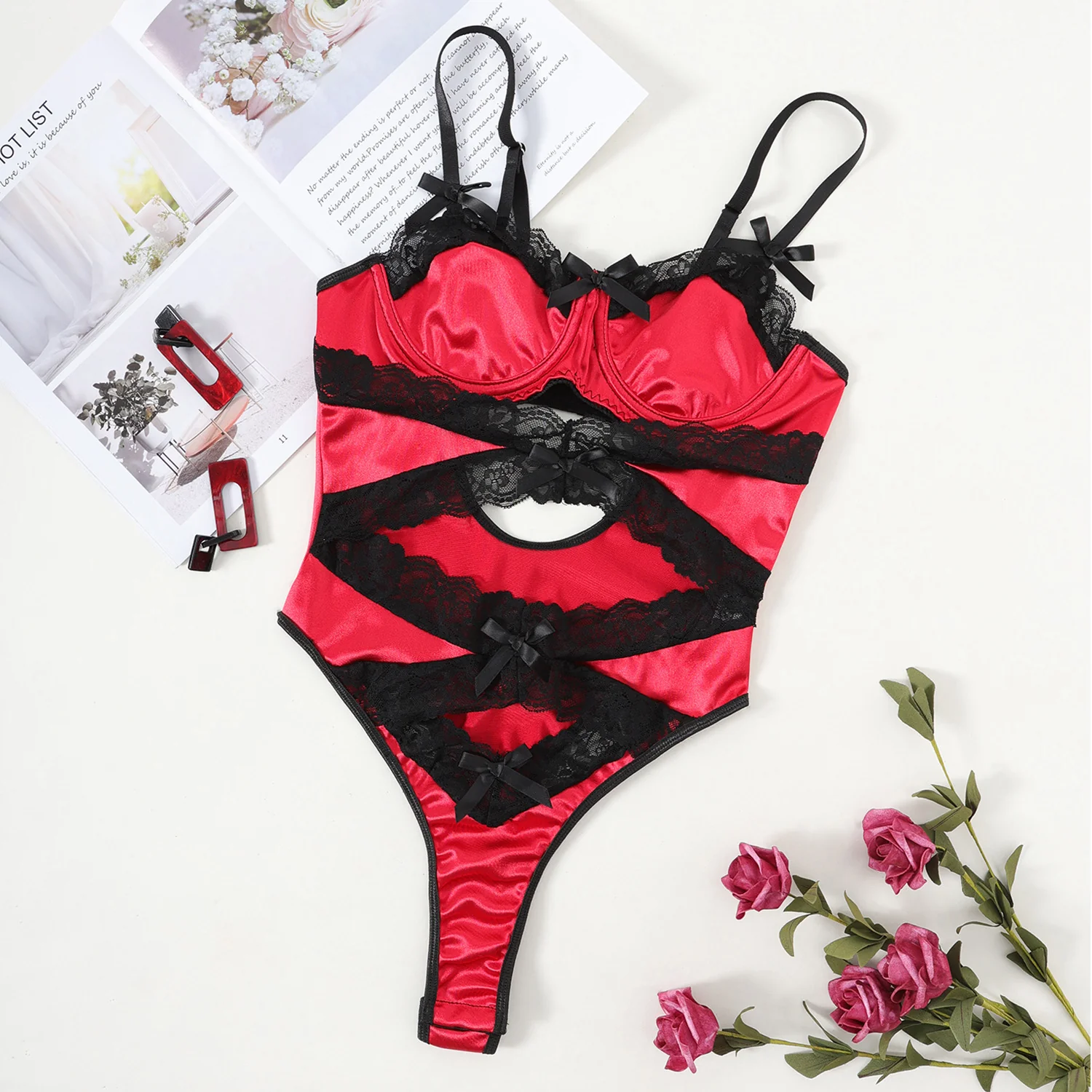 Lace panel bodysuit - Image 5