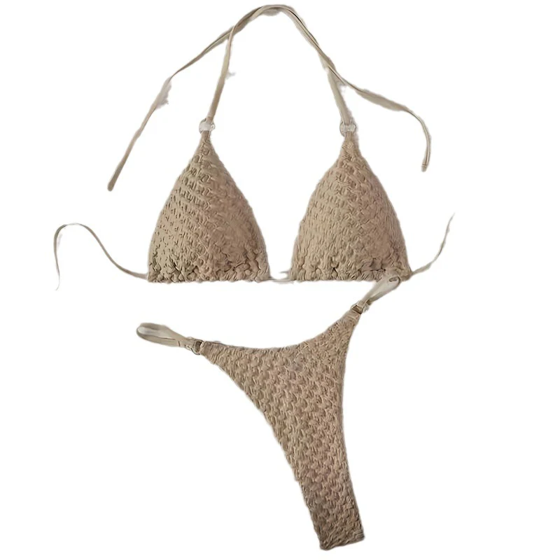 One shoulder solid color swimsuit fashionable swimsuit - Image 4