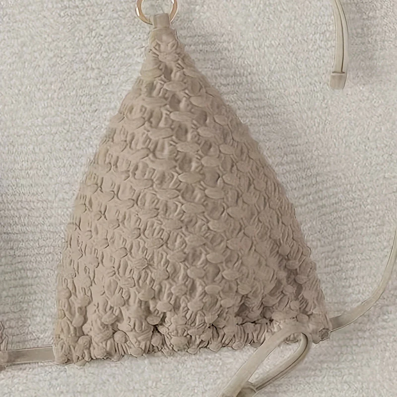 One shoulder solid color swimsuit fashionable swimsuit - Image 5