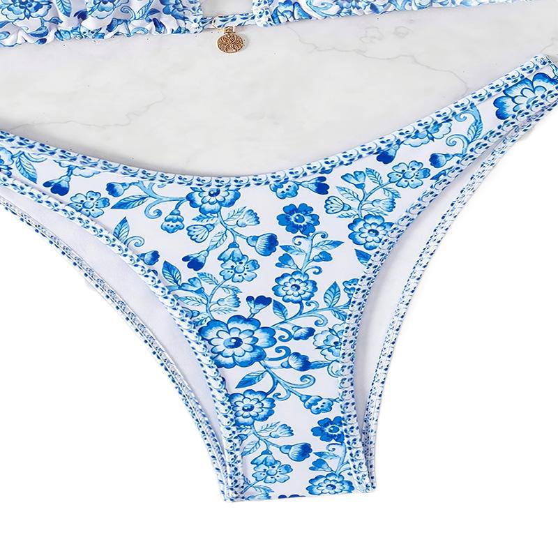 Triangle Cup Sexy Bikini Lace-Up Two-Piece Swimsuit - Image 5